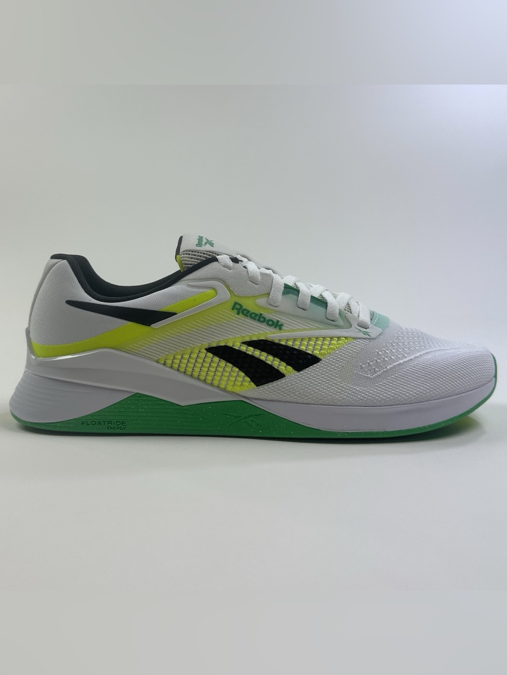 Reebok Nano X4 Mens 11 White Green Black Shoes Cross Training Athletic 100074180